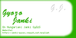 gyozo janki business card