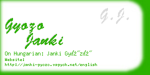 gyozo janki business card